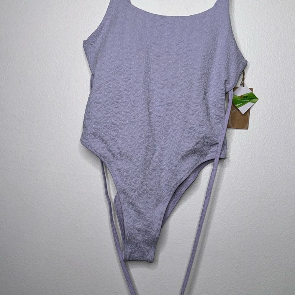 BERLOOK Textured Tie One-Piece Swimsuit Size Large - Picture 7 of 10